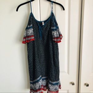 Free People off the shoulder multicolored dress